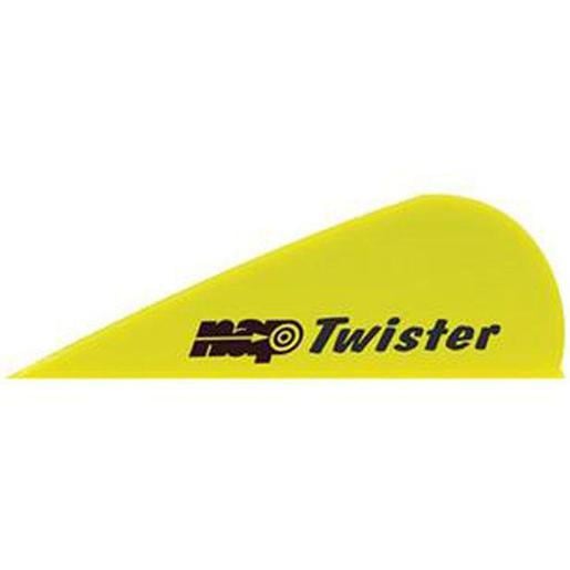 New Archery Products 2in Twister Arrow Fletching Vanes - YellowithGreen 2in - New Archery Products