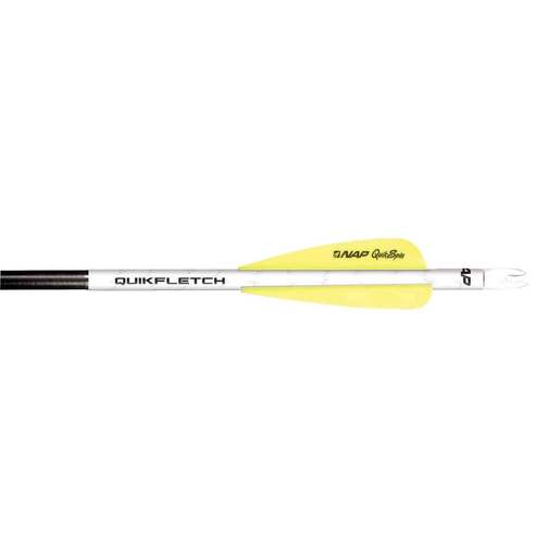 New Archery Products QuikFletch QuikSpin Yellow 2in Arrow Fletching Vanes – 6 Pack – Yellow 2in