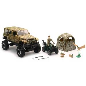 New Ray Toys Camo Jeep Wrangler Duck Hunting Playset