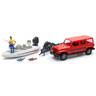 New Ray Toys Jeep Wrangler with Fishing Boat Set