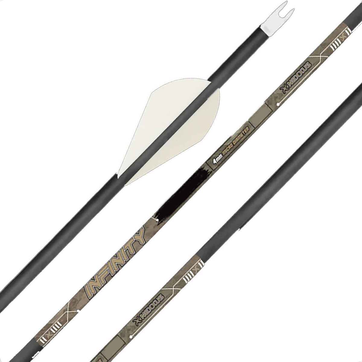 Nexxus Infinity 400 Spine Pre Fletched Shafts - 6 Pack - Black Nexxus Infinity 400 Spine Pre Fletched Shafts - 6 Pack - Black