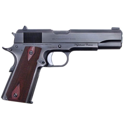 Nighthawk Custom Colt Series 70 Gov 45 Auto (ACP) 5in Black/Brown Pistol - 7+1 Rounds - Black image