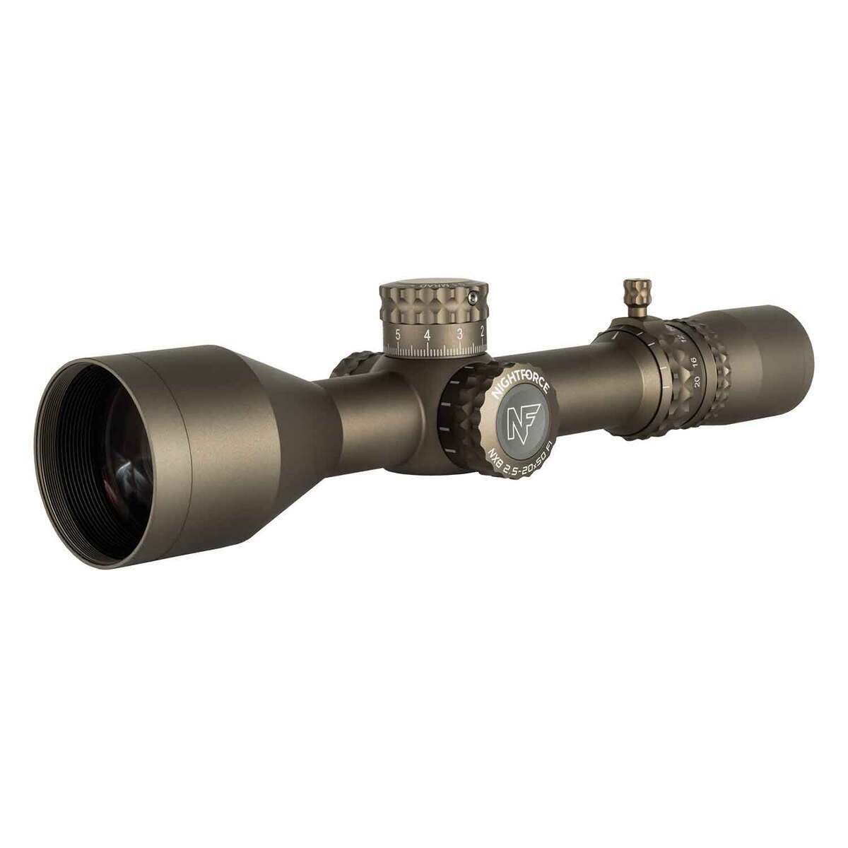 Nightforce NX8 ZeroStop 2.5-20x 50mm Illuminated Dark Earth Rifle Scope - TReMoR3 - Brown Nightforce NX8 ZeroStop 2.5-20x 50mm Illuminated Dark Earth Rifle Scope - TReMoR3 - Brown
