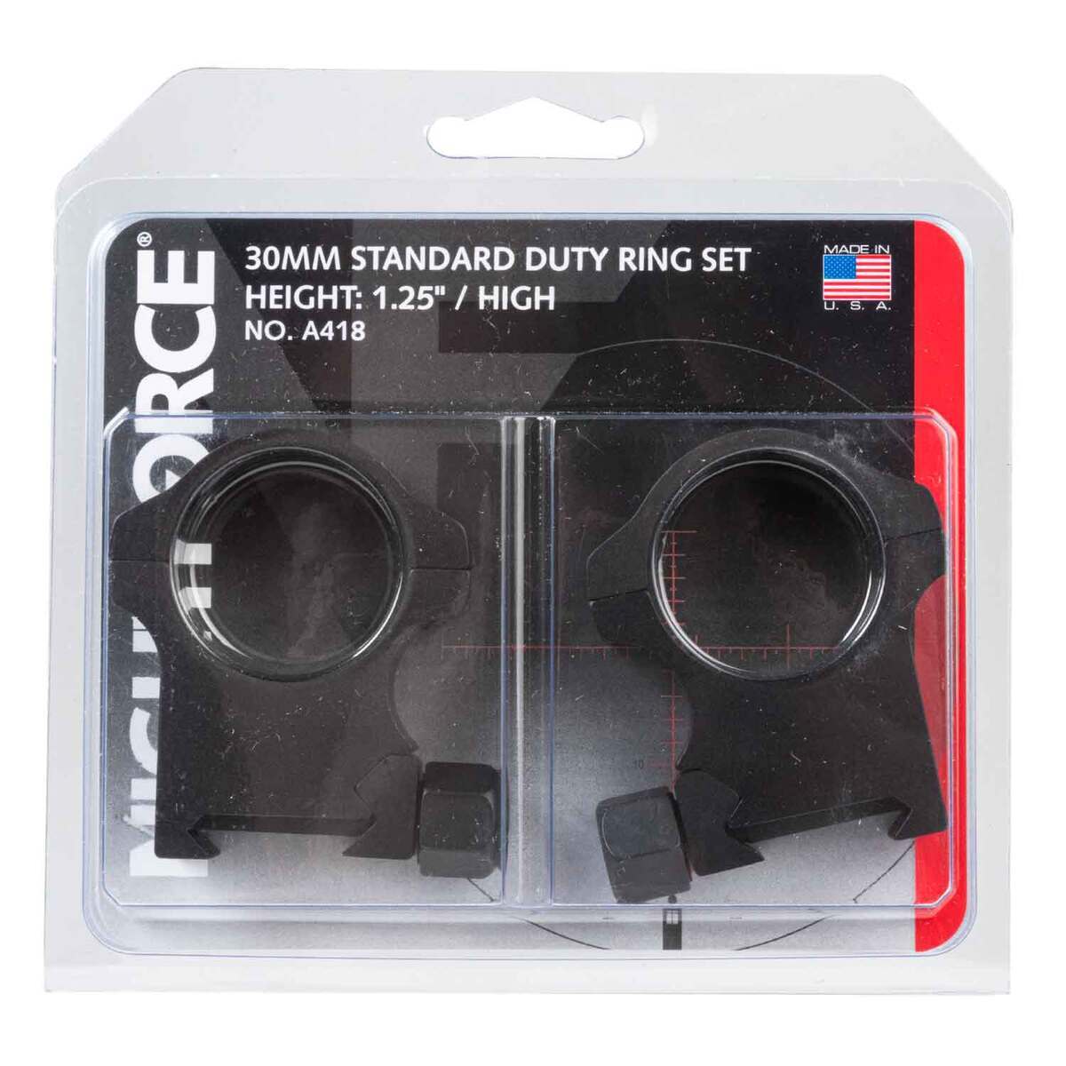 Nightforce Standard Duty 30mm High Scope Rings - Matte Black - Black Nightforce Standard Duty 30mm High Scope Rings - Matte Black - Black