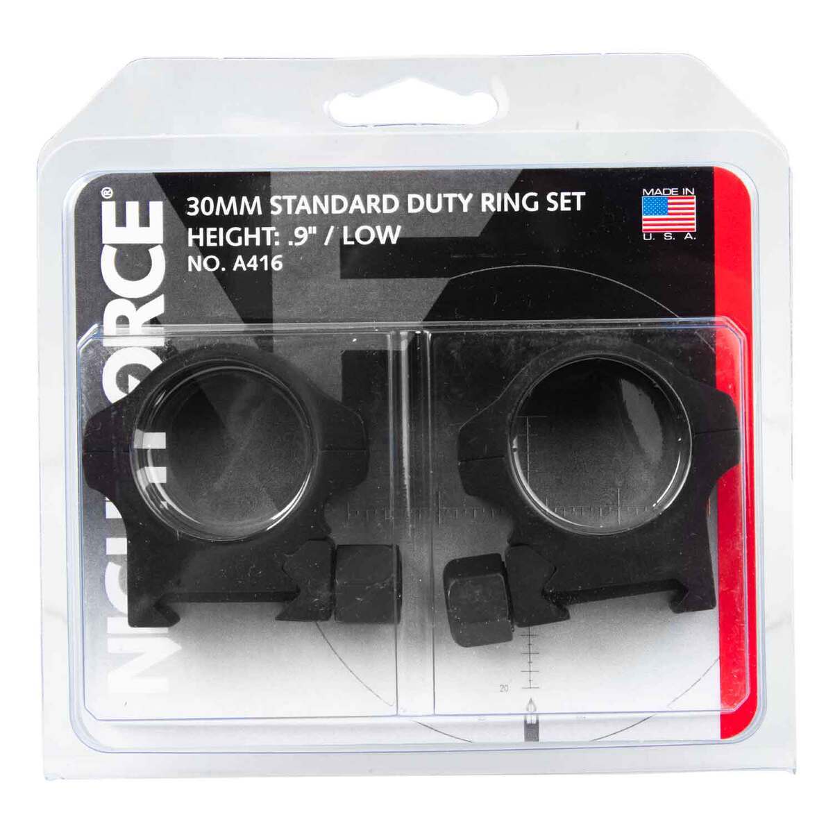 Nightforce Standard Duty 30mm Low Scope Rings - Matte Black - Black Nightforce Standard Duty 30mm Low Scope Rings - Matte Black - Black