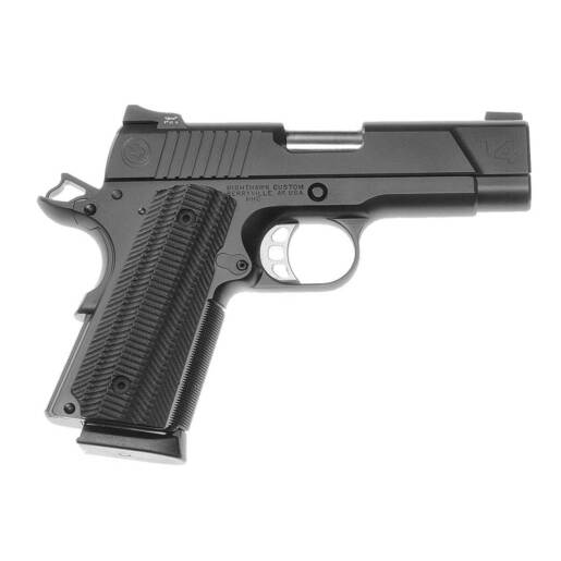 Nighthawk Custom Officer T3 9mm Luger 3.8in Black Nitride Pistol - 7+1 Rounds - Black Compact - Nighthawk Custom