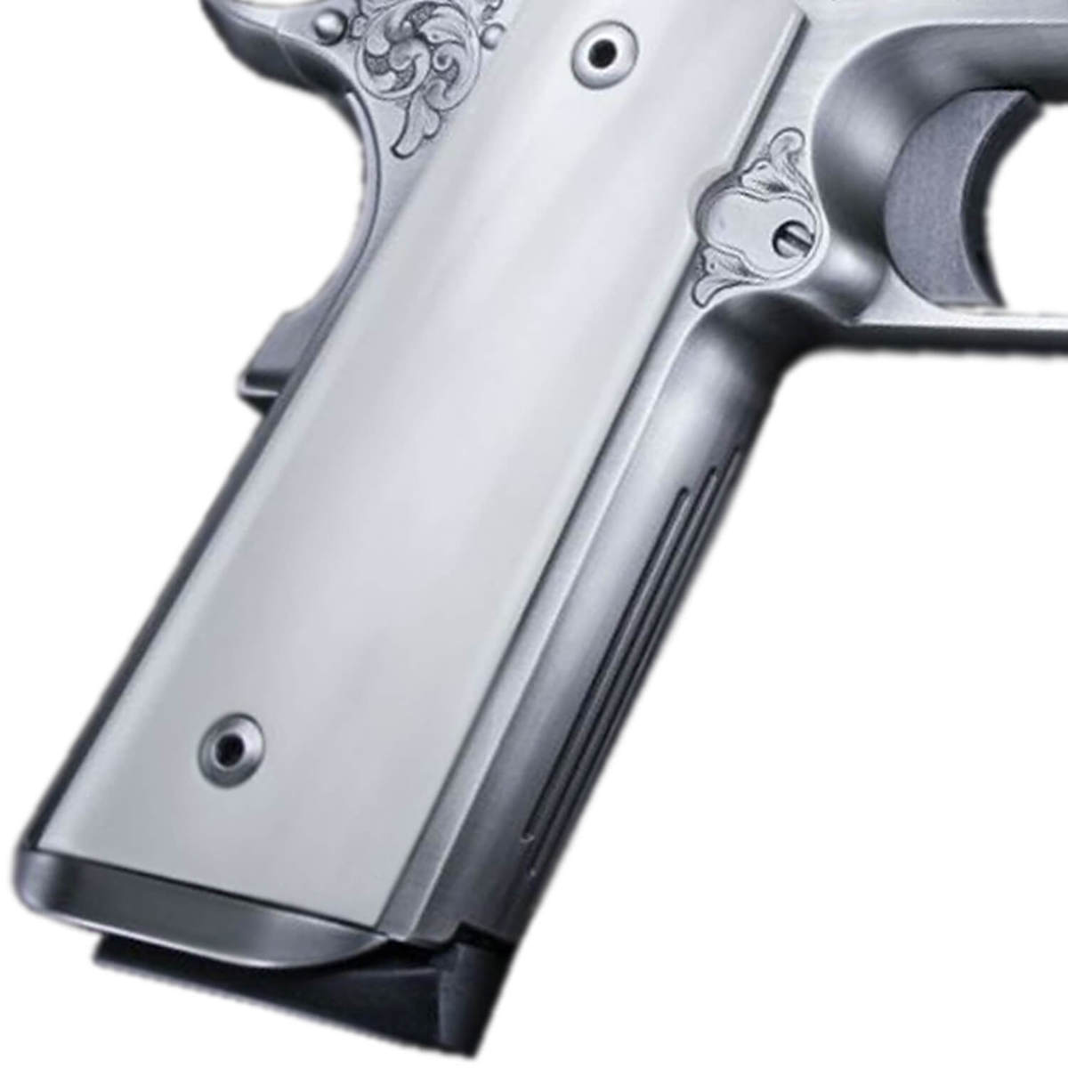 Vip Gun Nighthawk Custom VIP Engraved 45 Auto (ACP) 5in Nickel/White Pistol - 8 ...
