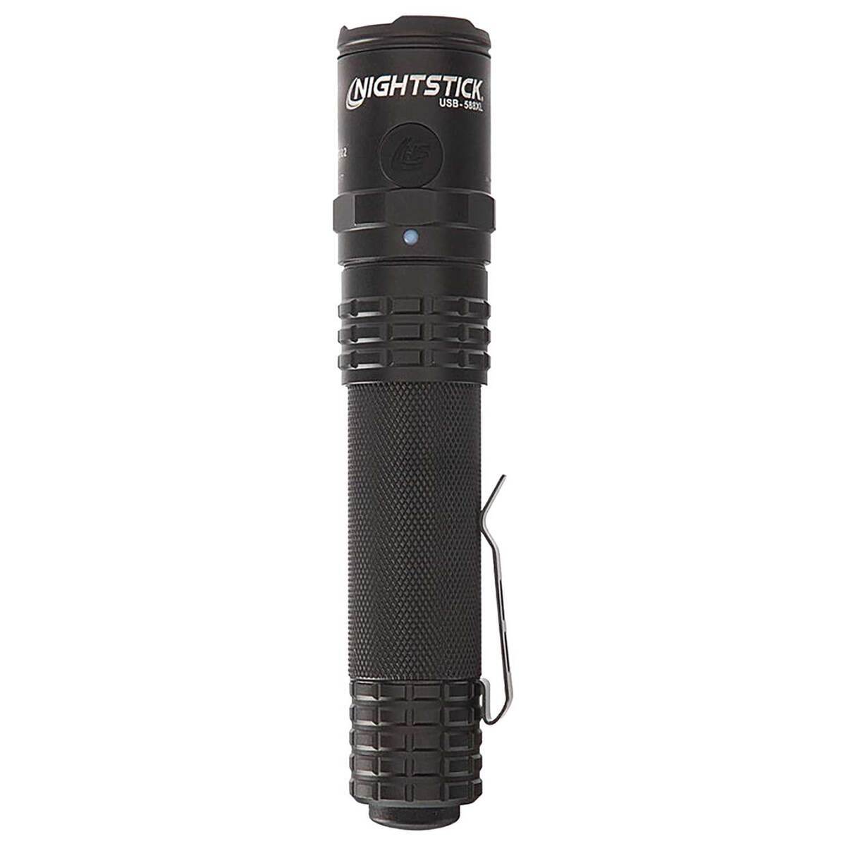 Double Flashlight Nightstick USB-588XL USB Dual Light Rechargeable Tactical Compact ...