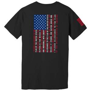 Nine Line Men's Pledge Allegiance Graphic Short Sleeve Casual Shirt - Black - 3XL