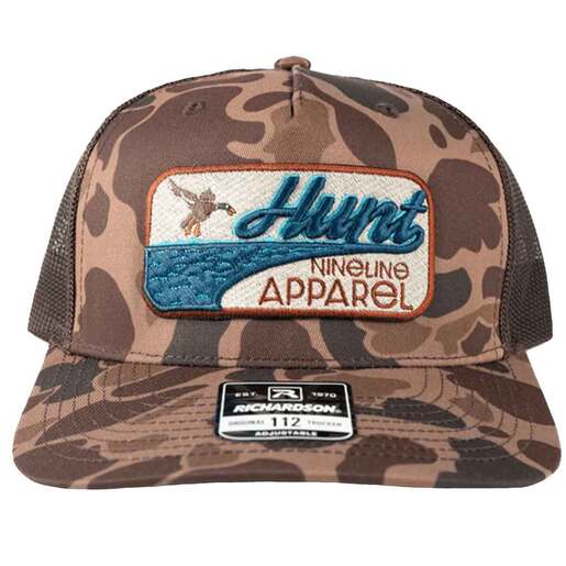 Nine Line NLA Hunt 5-Panel Richardson Trucker Hat – Brown Duck Camo