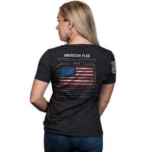 Nine Line Women's American Flag Schematic V-Neck Short Sleeve Shirt