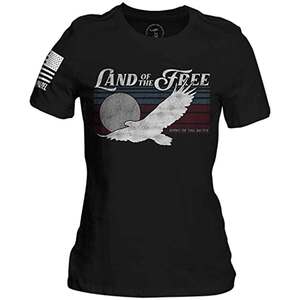 Nine Line Women's Land Of The Free Graphic Short Sleeve Casual Shirt Nine Line Women's Land Of The Free Graphic Short Sleeve Casual Shirt
