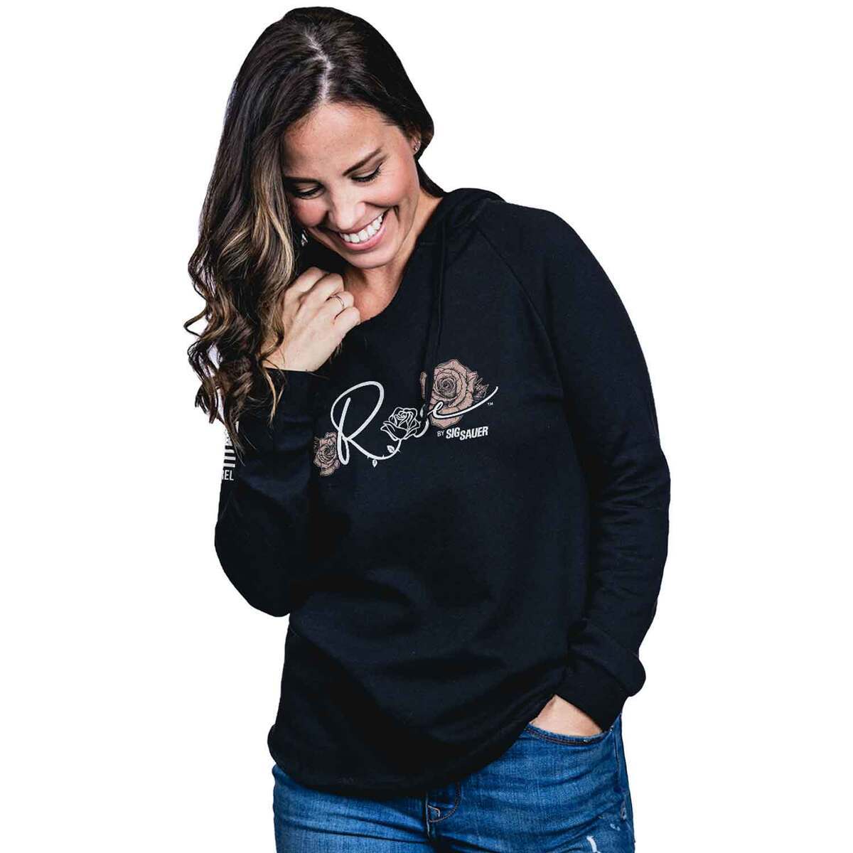 Nine Line Women's Rose Sig Sauer Hooded Sweatshirt Nine Line Women's Rose Sig Sauer Hooded Sweatshirt