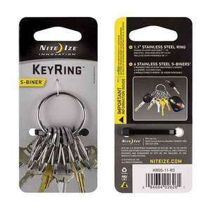 Nite Ize - 1.1 inch Keyring with 6 mini S-Biners