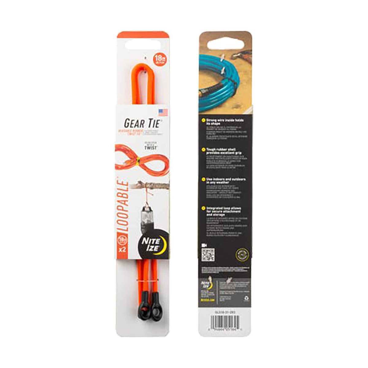 Nite Ize 18in Gear Tie Loopable Twist Tie - 2 Pack Nite Ize 18in Gear Tie Loopable Twist Tie - 2 Pack
