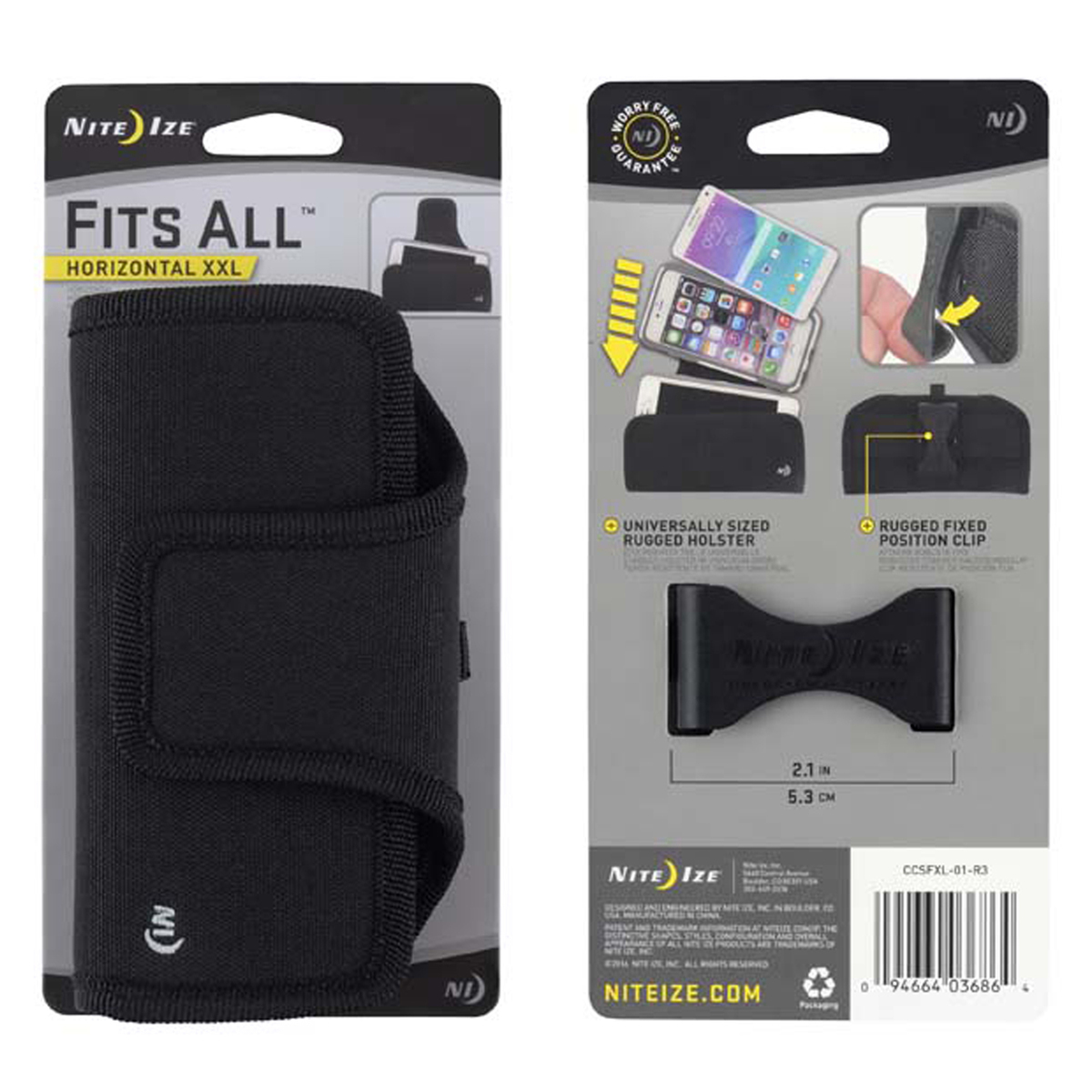 Nite Ize XXL Fits-All Horizontal Case - Black Nite Ize XXL Fits-All Horizontal Case - Black