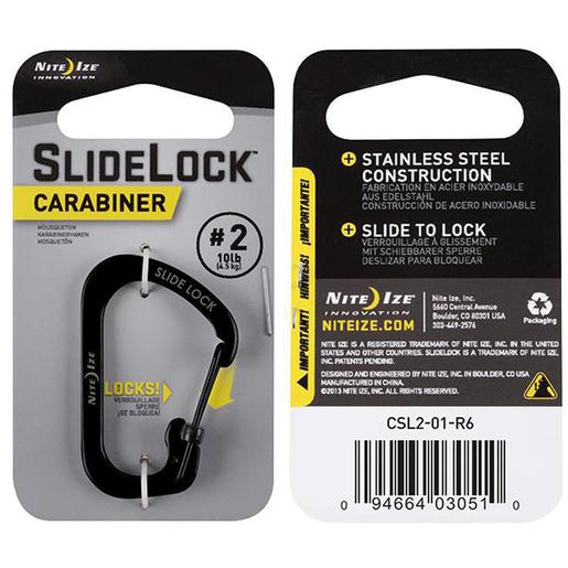 Nite Ize Slide Lock Carabiner - Black #6 - Nite Ize