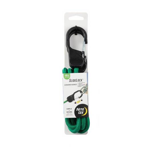 Nite Ize SlideLock Carabiner Bungee Tie Downs - Green - Nite Ize