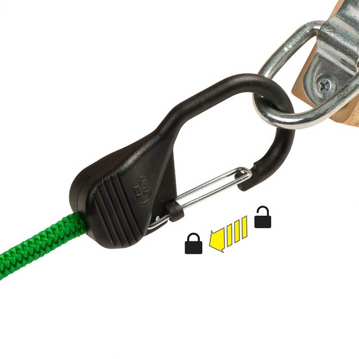 Nite Ize SlideLock Carabiner Bungee Tie Downs - 48in - Green Nite Ize SlideLock Carabiner Bungee Tie Downs - 48in - Green