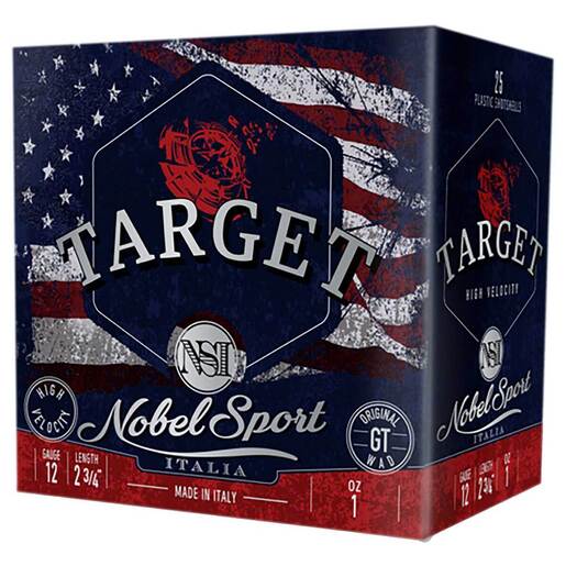 Nobel Target High Velocity 12 Gauge 2-3/4in #7.5 1oz Target Shotshells Ammo - 25 Rounds Ammo - #7.5 25 Rounds - #7.5 Ammo