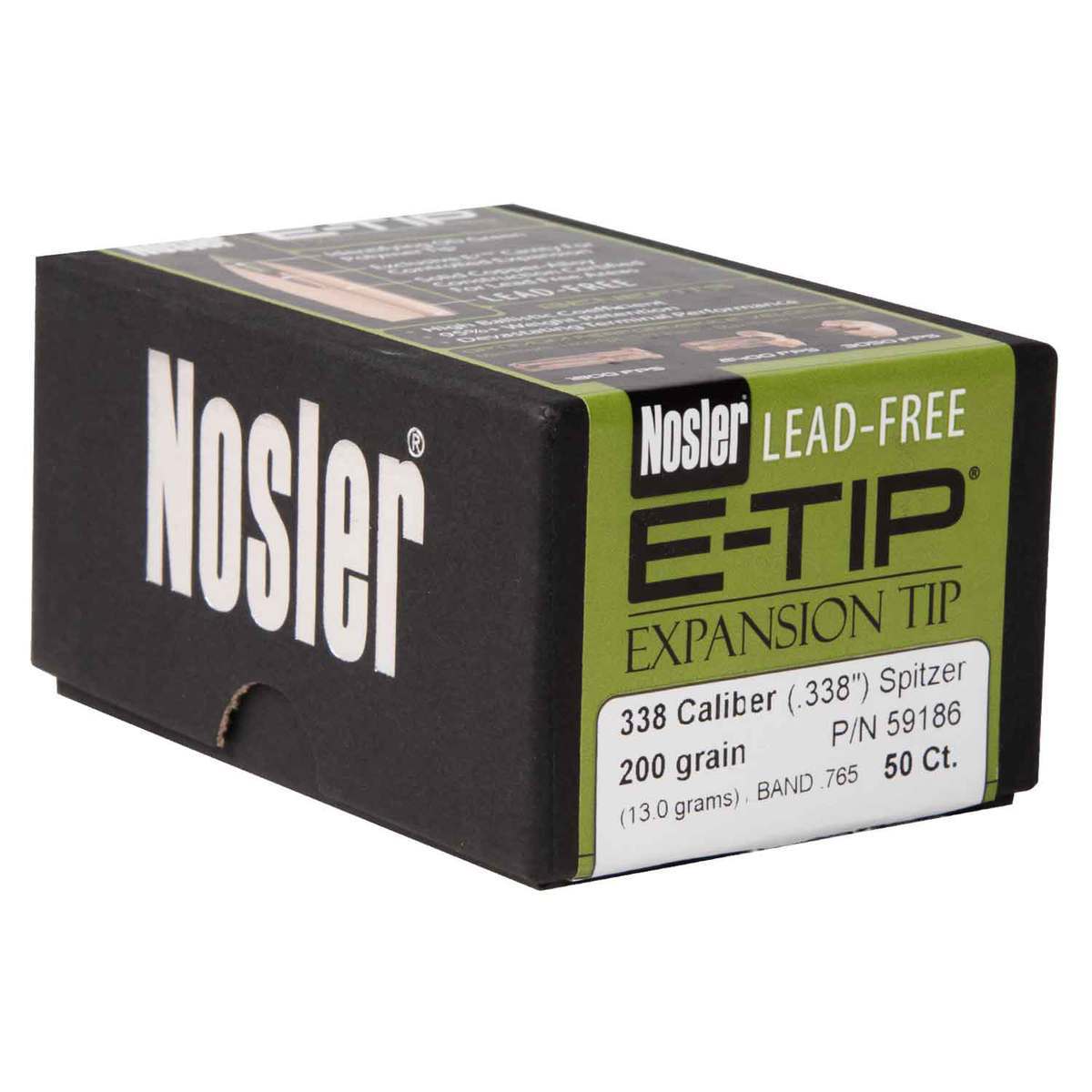 Nolser 338 Caliber E-Tip 200gr Reloading Bullets - 50 Count Nolser 338 Caliber E-Tip 200gr Reloading Bullets - 50 Count