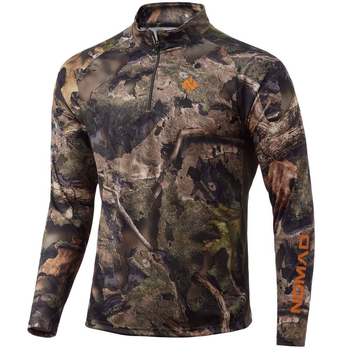 Nomad Men’s Mossy Oak Droptine 1/4 Zip Long Sleeve Shirt Nomad Men’s Mossy Oak Droptine 1/4 Zip Long Sleeve Shirt