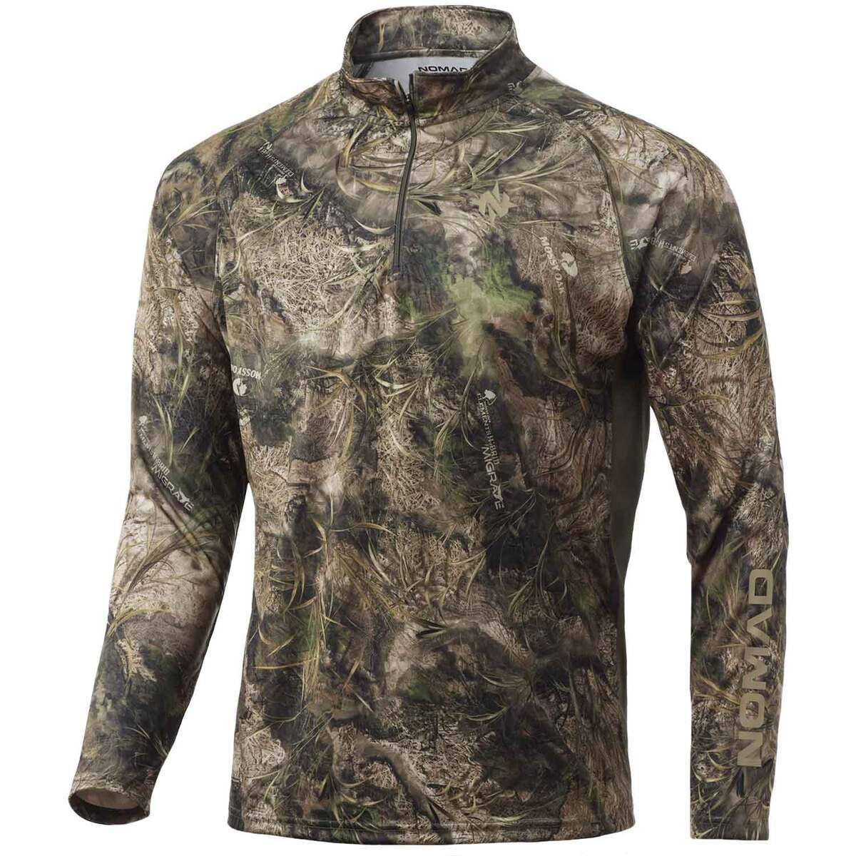 Nomad Men's Mossy Oak Migrate Pursuit Quarter Zip Long Sleeve Hunting Shirt Nomad Men's Mossy Oak Migrate Pursuit Quarter Zip Long Sleeve Hunting Shirt