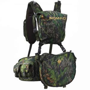 Nomad Mossy Oak Shadow Leaf Pursuit Convertible Turkey Hunting Vest - One Size Fits Most
