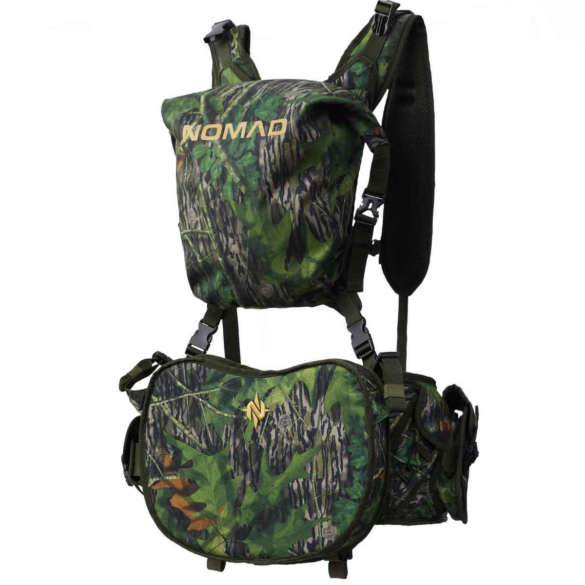 Nomad Mossy Oak Shadow Leaf Pursuit Convertible Turkey Hunting Vest - Mossy Oak Shadow Leaf One Size Fits Most Nomad Mossy Oak Shadow Leaf Pursuit Convertible Turkey Hunting Vest - Mossy Oak Shadow Leaf One Size Fits Most