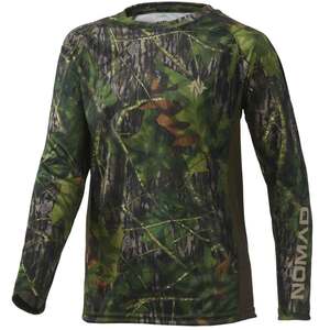 Nomad Youth Mossy Oak Shadow Leaf Pursuit Camo Long Sleeve Hunting Shirt - M
