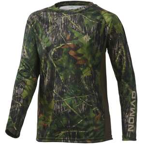 Nomad Youth Mossy Oak Shadow Leaf Pursuit Camo Long Sleeve Hunting Shirt