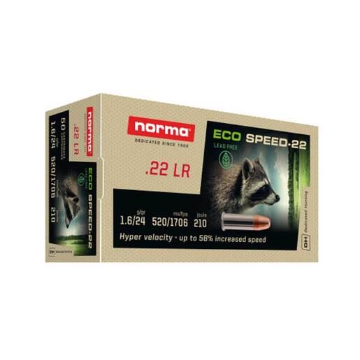 NORMA Eco Speed 22lr 25gr Rimfire Ammo - 50 Rounds