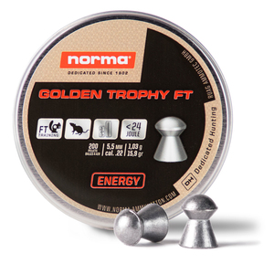Norma Gold Trophy 22 Caliber 15.9gr Domed Air Gun Pellets - 200 Count