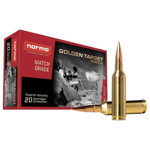 Norma Golden Target Match 6.5 PRC 143gr HP Rifle Ammo Ammo - 20 Rounds 20 Rounds Ammo