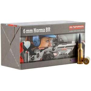 Norma Match Diamond Line 6mm BR 105gr HPBT Rifle Ammo - 50 Rounds