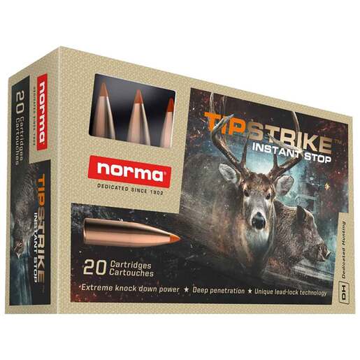 Norma Tipstrike 30-06 Springfield 170gr PT Rifle Ammo Ammo - 20 Rounds 20 Rounds Ammo