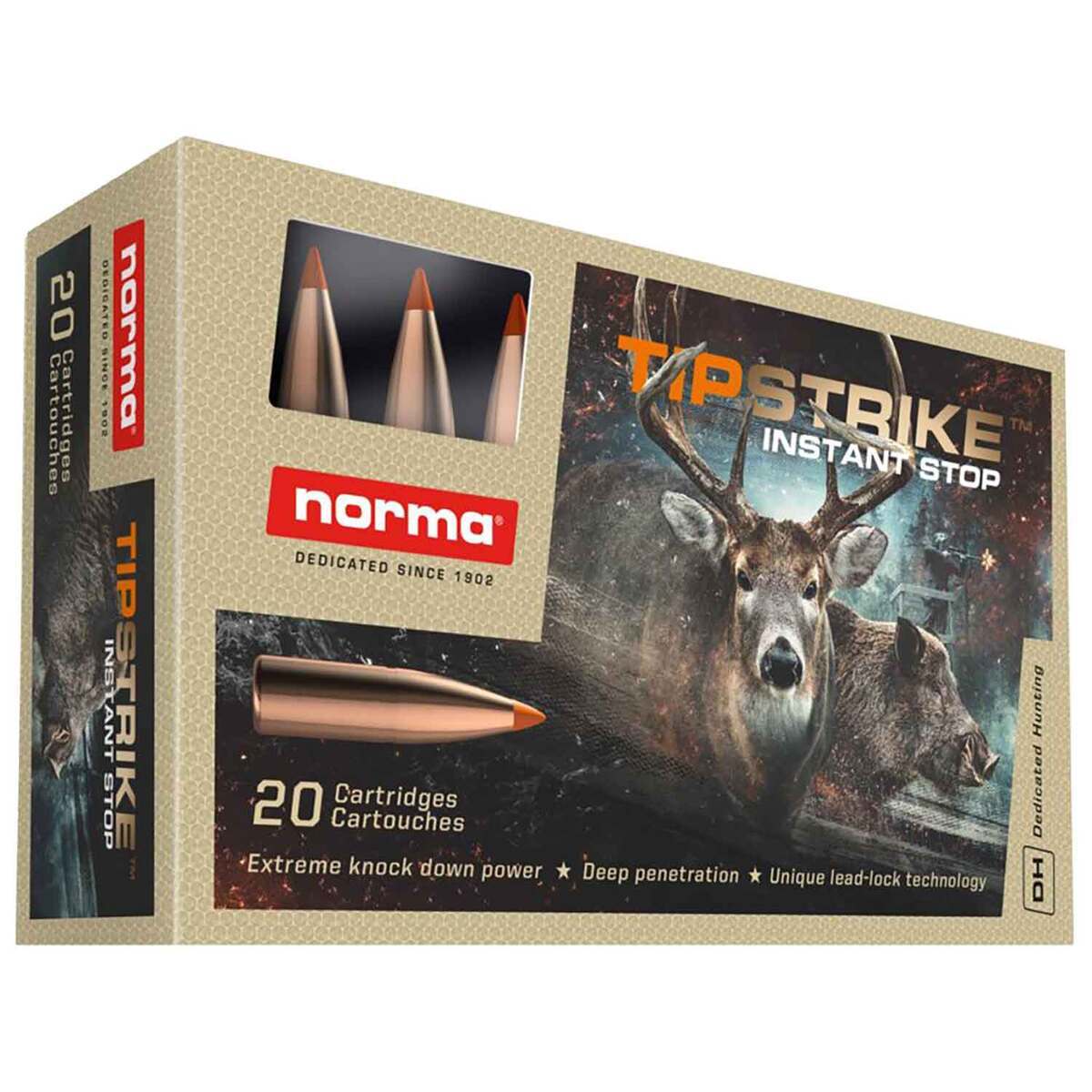 Norma Tipstrike 6.5 Creedmoor 140gr PT Rifle Ammo - 20 Rounds Norma Tipstrike 6.5 Creedmoor 140gr PT Rifle Ammo - 20 Rounds