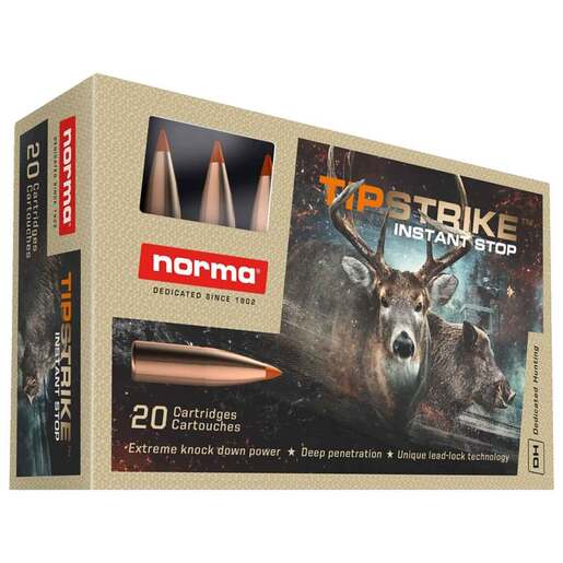 Norma Tipstrike 7mm-08 Remington 160gr PT Rifle Ammo Ammo - 20 Rounds 20 Rounds Ammo