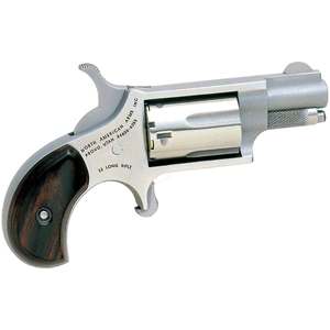 North American Arms 22 Long Rifle 1.1in Stainless Steel w/  Rosewood Birdshead Grips Mini Revolver - 5 Rounds