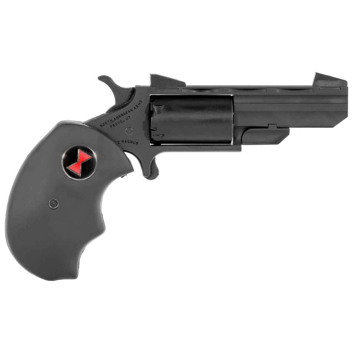 North American Arms Black Widow 22 WMR (22 Mag) 2in Black PVD Revolver - 5 Rounds North American Arms Black Widow 22 WMR (22 Mag) 2in Black PVD Revolver - 5 Rounds