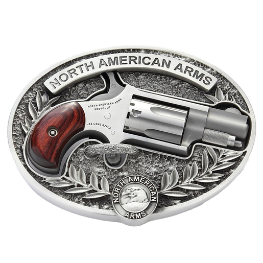 North American Arms Mini withOval Enclosed Belt Buckle 22 Long Rifle 1in Stainless Revolver - 5 Rounds image