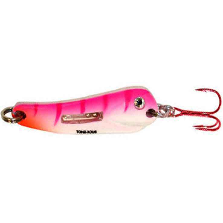 Northland Buck-Shot Flutter Spoon 1/8oz UV Electric Perch