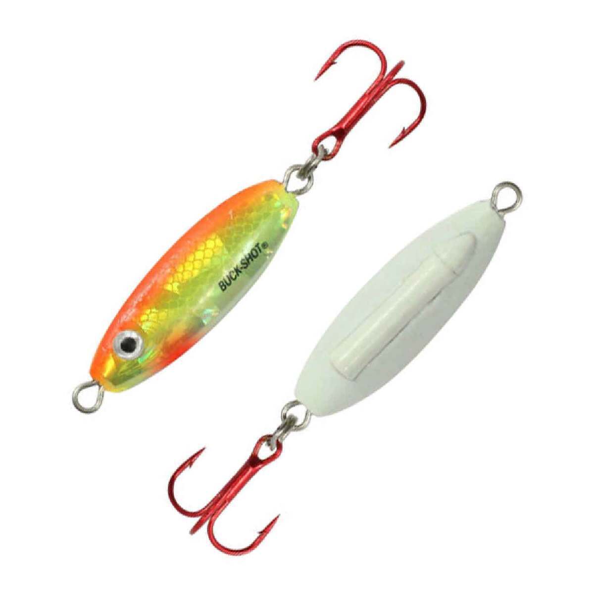 Northland Buck Shot Rattle Jigging Spoon - Glow Chub, 3/8oz - Glow Chub Northland Buck Shot Rattle Jigging Spoon - Glow Chub, 3/8oz - Glow Chub