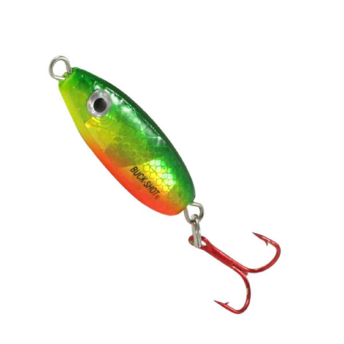 Northland Buck Shot Rattle Jigging Spoon - Glow Firetiger, 1/4oz - Glow Firetiger Northland Buck Shot Rattle Jigging Spoon - Glow Firetiger, 1/4oz - Glow Firetiger