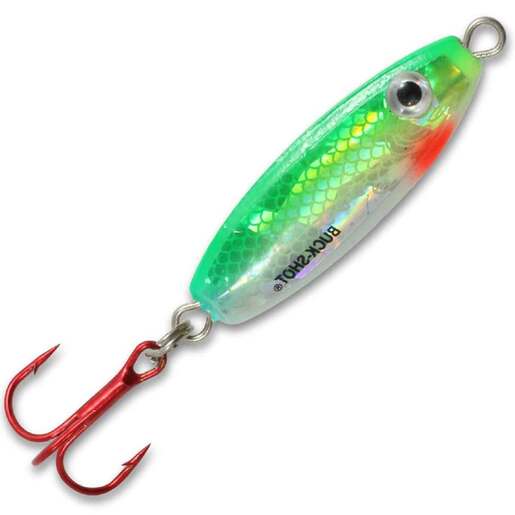 Northland Buck Shot Rattle Spoon Jigging Spoon – Super-Glo Perch