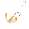 Northland Fishing Butterfly Blade Lure Component - Clear Tip Orange, Sz 2 Blades - Clear Tip Orange Sz 2 Blades