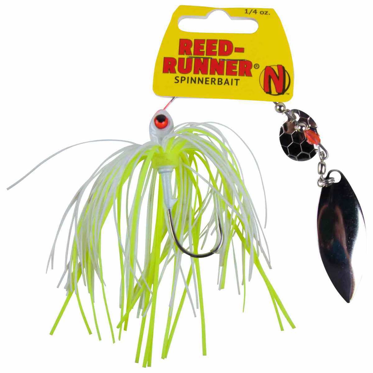 Northland Fishing Tackle Tandem Reed Runner - White/Chartreuse Northland Fishing Tackle Tandem Reed Runner - White/Chartreuse