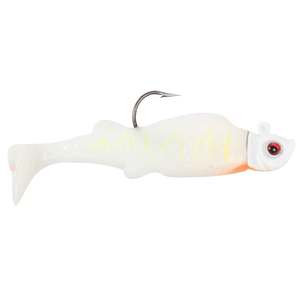 Northland Fishing Tackle UV Mimic Minnow Soft Swimbait - White Tiger, 1/8oz, 2-1/8in