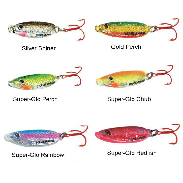 Northland Fishing Tackle Forage Minnow Ice Fishing Spoon - Super-Glo Rainbow, 1/8oz - Super-Glo Rainbow 12 Northland Fishing Tackle Forage Minnow Ice Fishing Spoon - Super-Glo Rainbow, 1/8oz - Super-Glo Rainbow 12