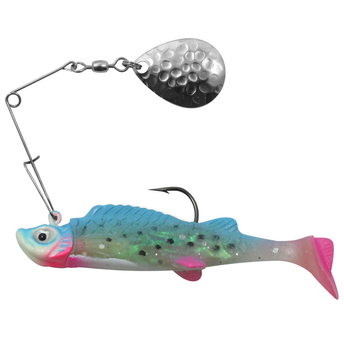 Northland Mimic Minnow Spin Jig Spinner - Glow Rainbow, 1/16oz, 1-7/8in - Glow Rainbow Northland Mimic Minnow Spin Jig Spinner - Glow Rainbow, 1/16oz, 1-7/8in - Glow Rainbow